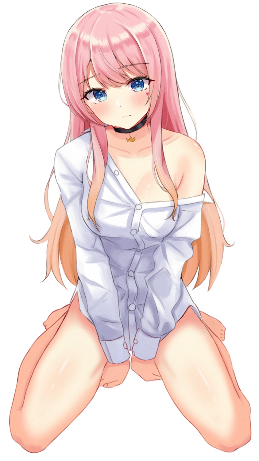 dress_shirt kano_(wi3028) no_bra open_shirt