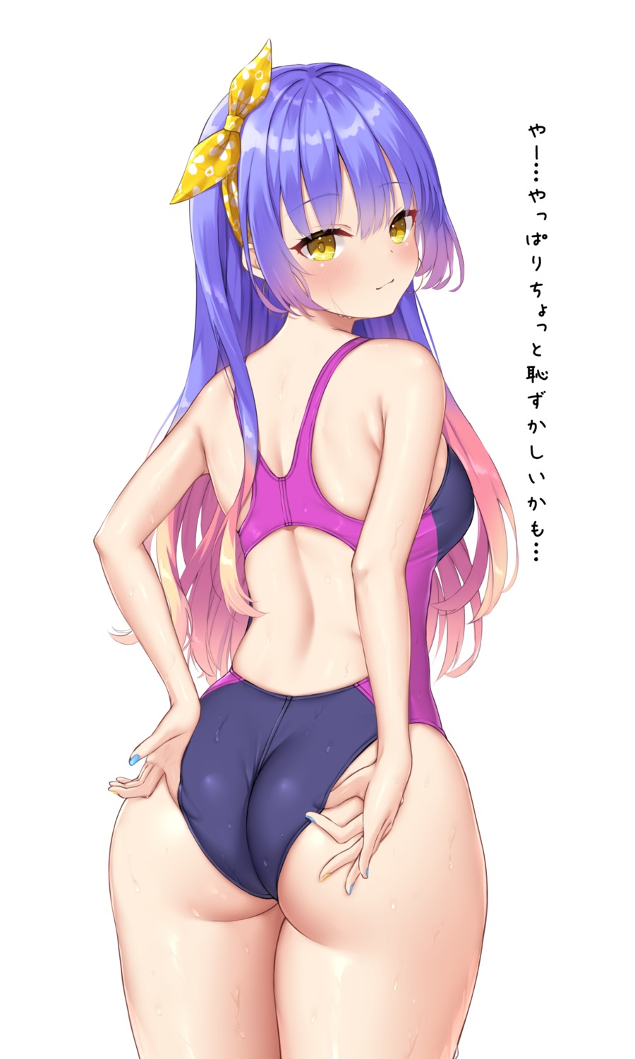 ass kohibari_kurumi ncontrail_(mgax7527) swimsuits tenshi_souzou_re-boot! wet