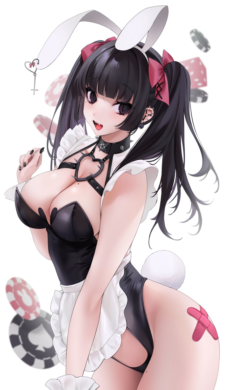 animal_ears bandaid bunny_ears bunny_girl no_bra ompf tail