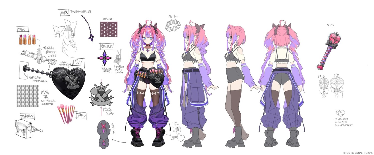 character_design hololive hololive_dev_is kikirara_vivi nonco sketch thighhighs