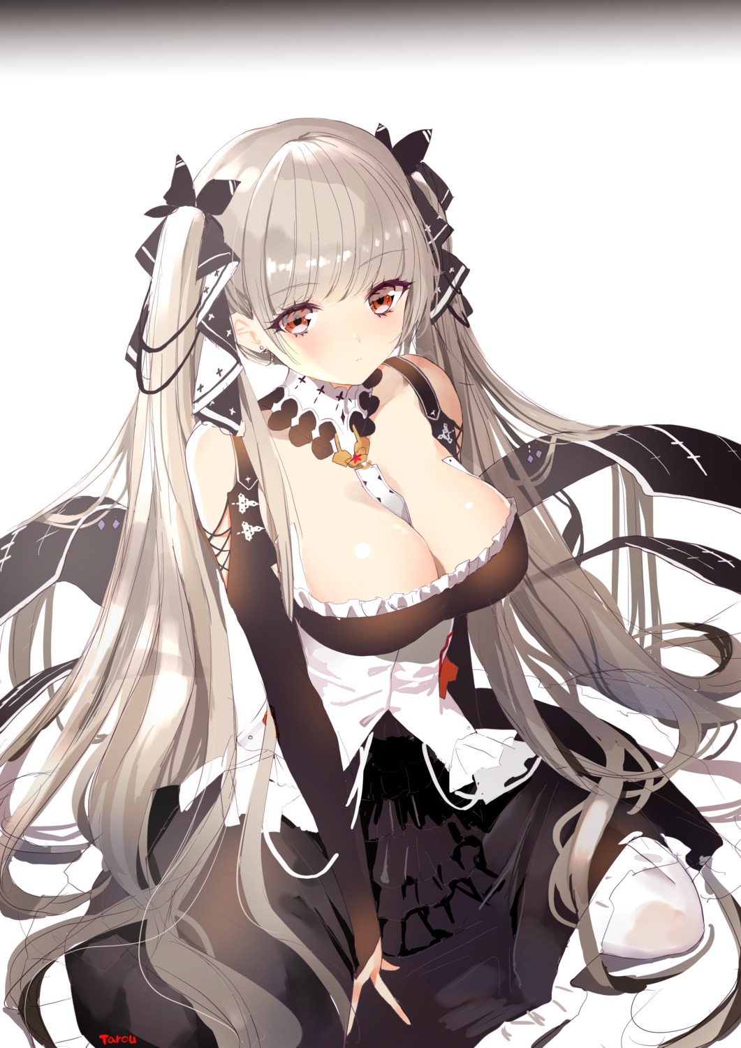 azur_lane formidable_(azur_lane) gothic_lolita hoeru_tarou lolita_fashion no_bra