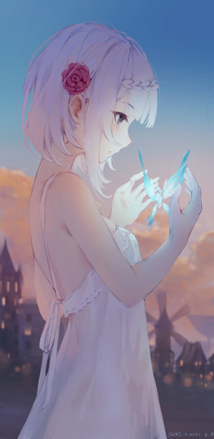 dress genshin_impact no_bra noelle_(genshin_impact) nopan see_through summer_dress swkl:d