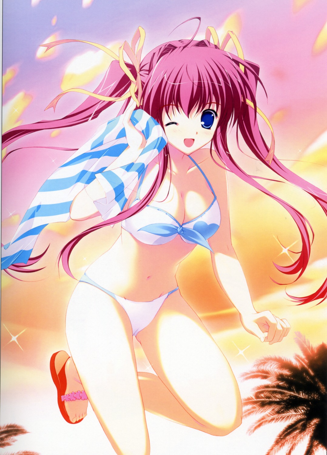 asakura_nanao bikini lyrical_lyric mikeou swimsuits