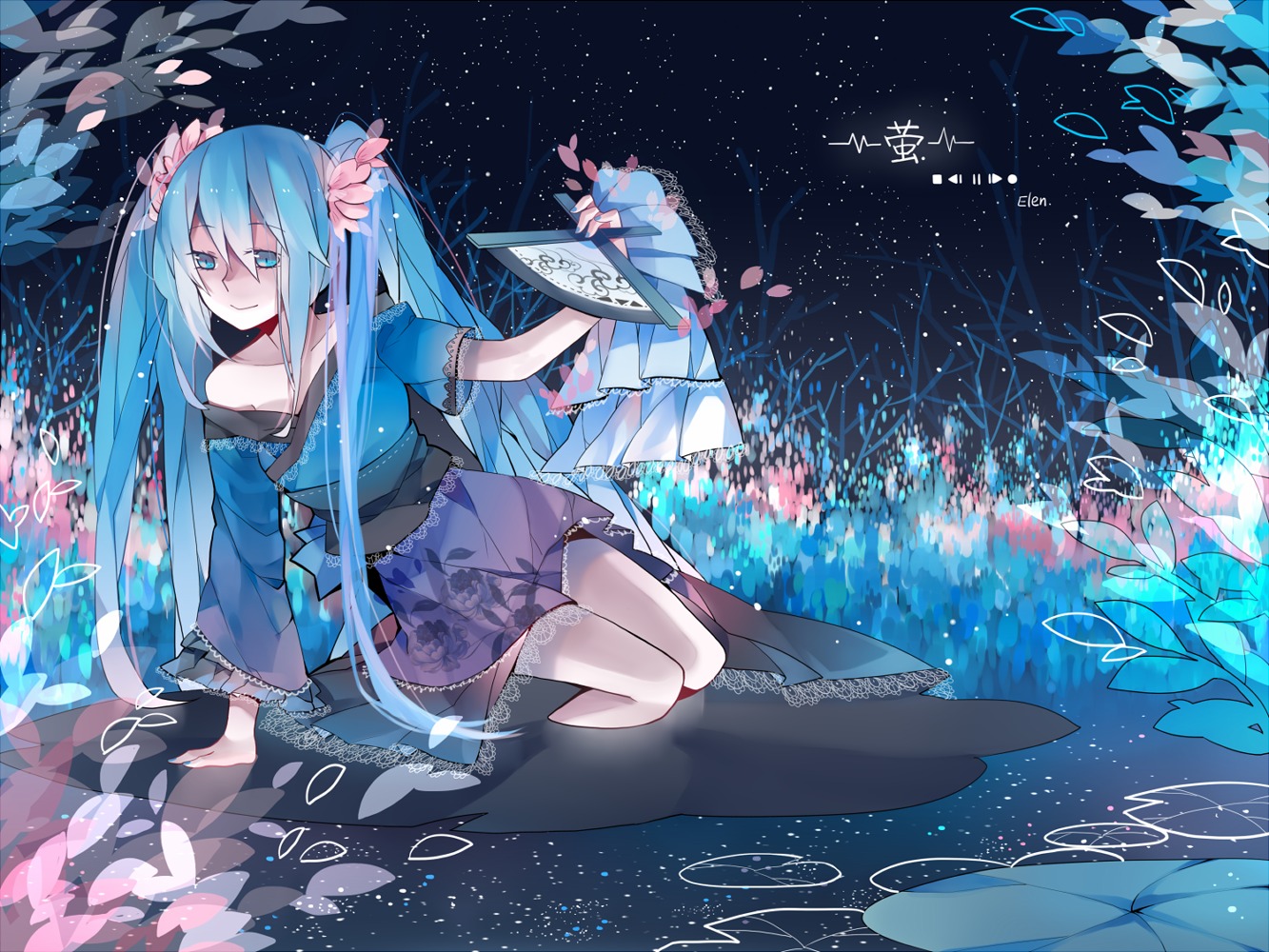 hatsune_miku kimono tang_elen vocaloid