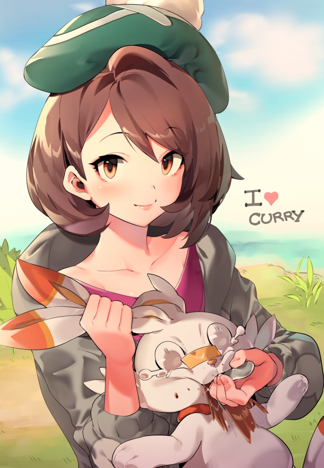 naso4 pokemon pokemon_swsh scorbunny yuuri_(pokemon)