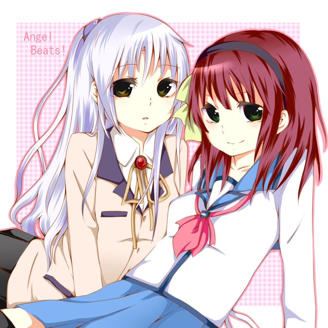 angel_beats! nakamura_yuri richard_(artist) seifuku tachibana_kanade