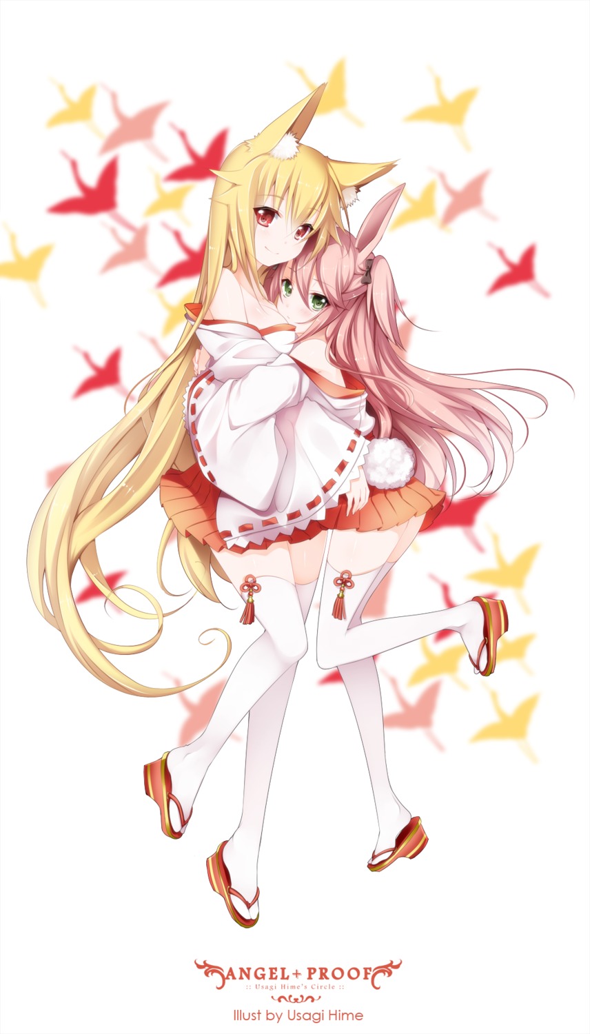 animal_ears japanese_clothes thighhighs usagihime