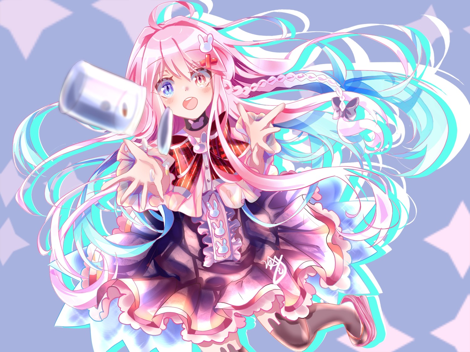 heterochromia lolita_fashion luo_shang_hua thighhighs