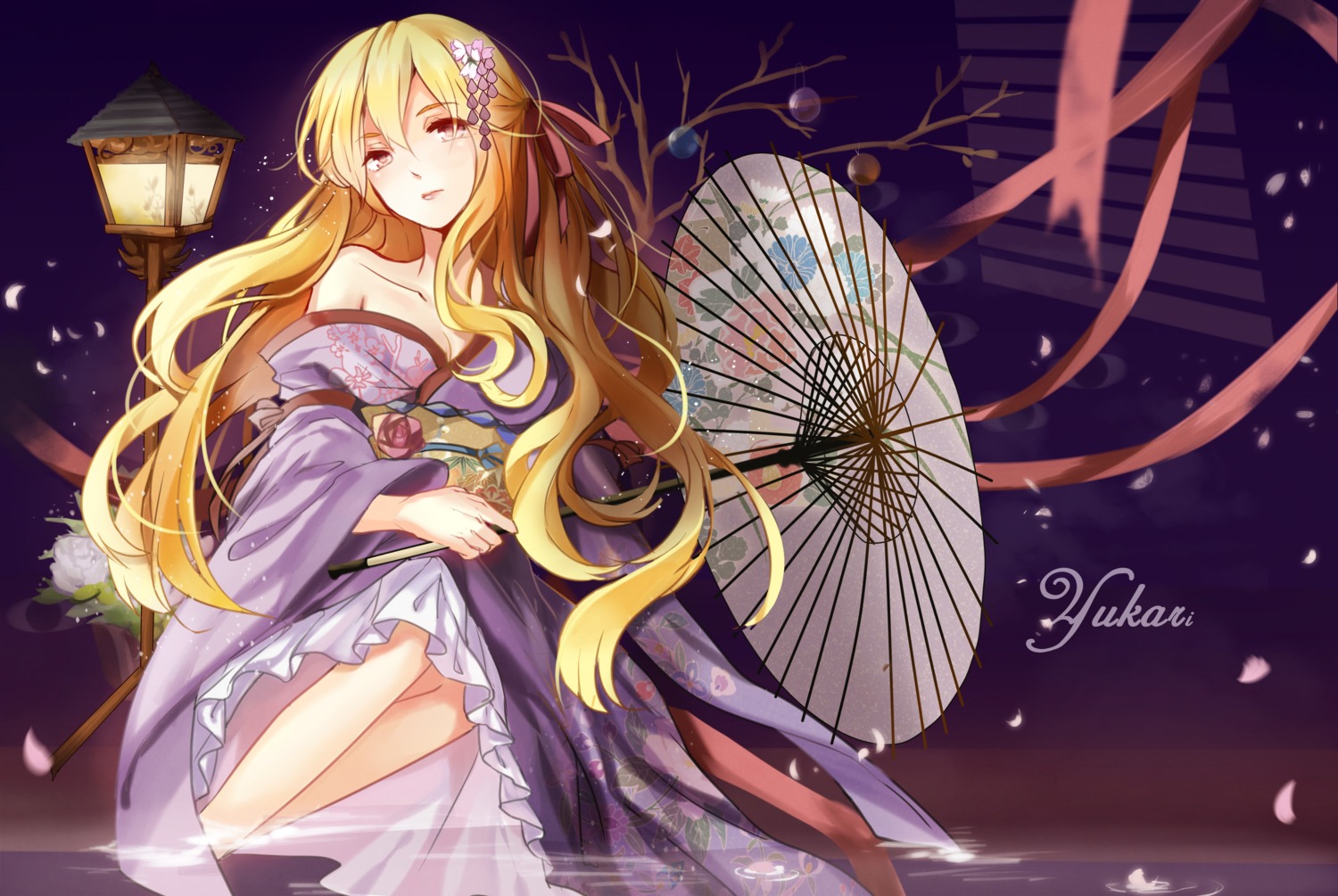 japanese_clothes kita_(kitairoha) touhou yakumo_yukari