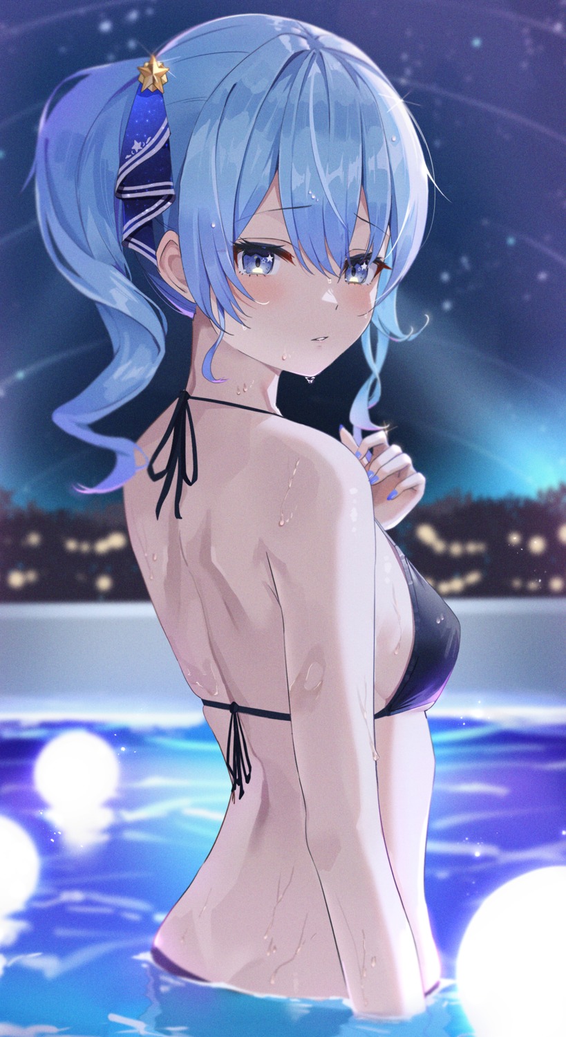 bikini hololive hoshimachi_suisei swimsuits wet yamamoto_(ymmt_is_sexy)