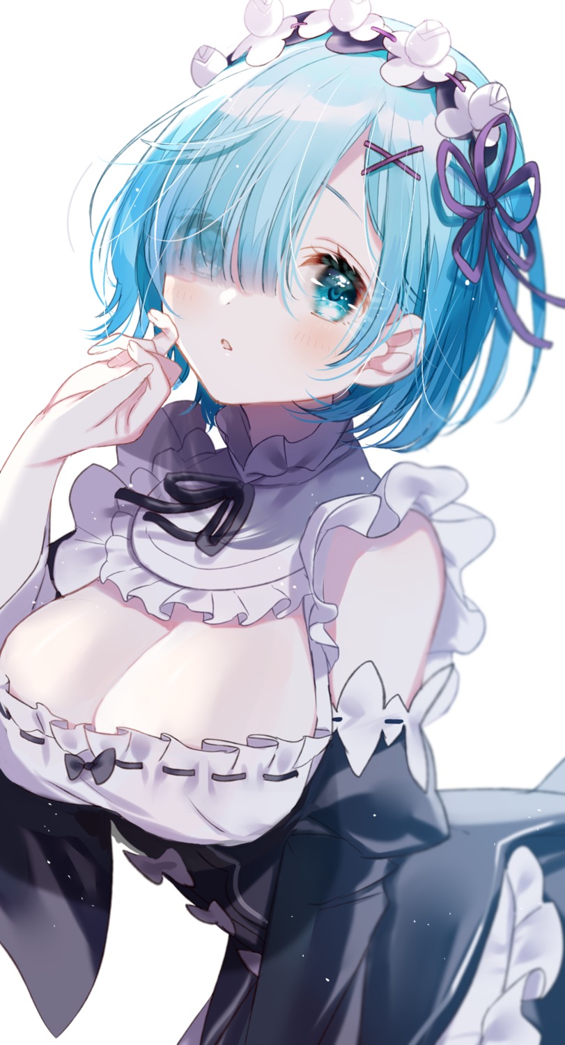 cleavage maid misumi re_zero_kara_hajimeru_isekai_seikatsu rem_(re_zero)