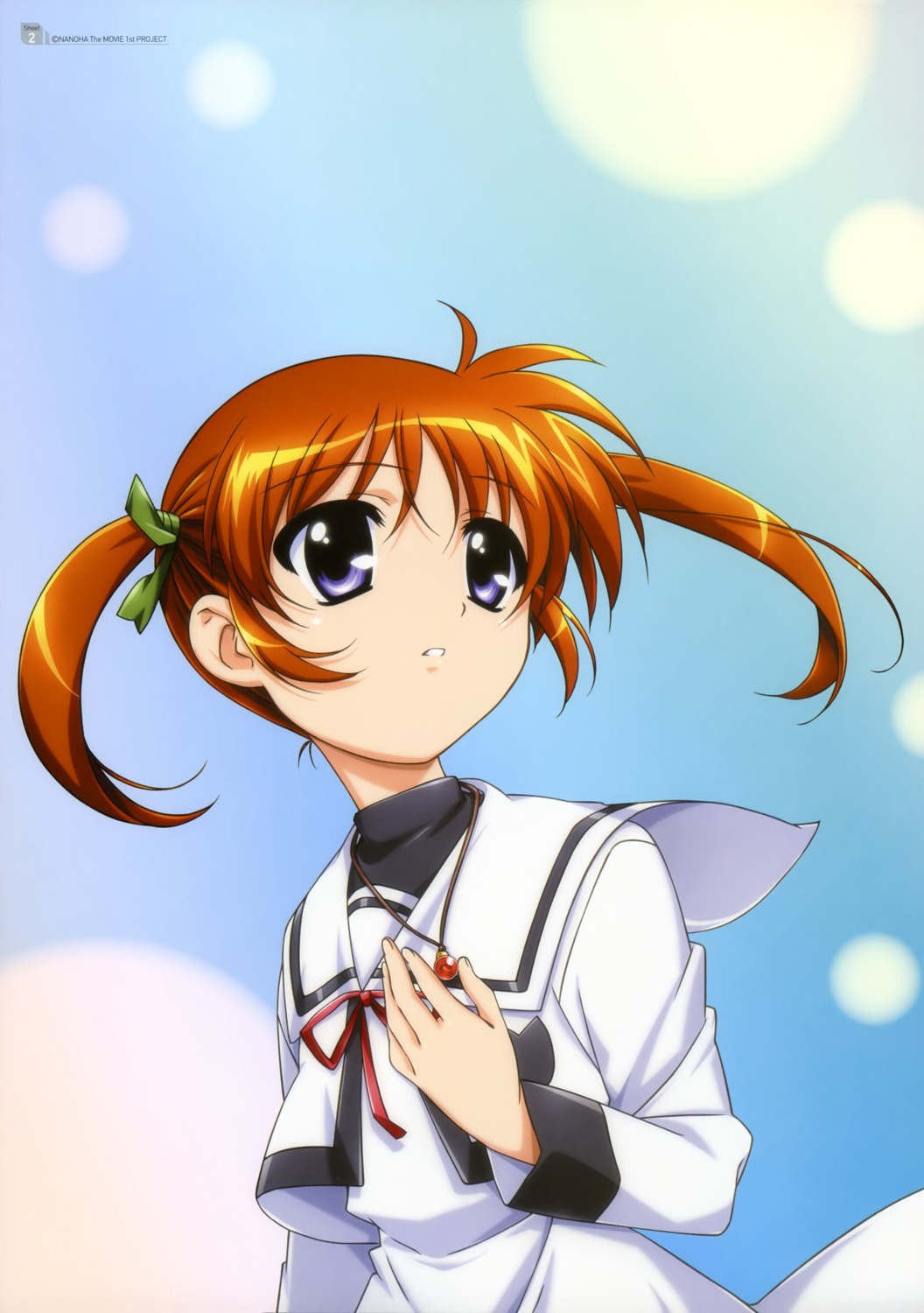 mahou_shoujo_lyrical_nanoha mahou_shoujo_lyrical_nanoha_the_movie_1st okuda_yasuhiro seifuku takamachi_nanoha