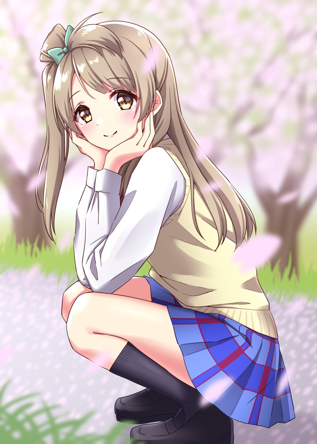 love_live! minami_kotori seifuku skirt_lift sweater tagme