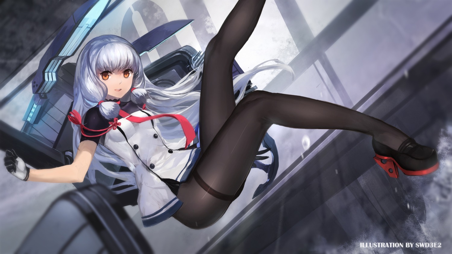 heels kantai_collection murakumo_(kancolle) pantyhose seifuku swd3e2