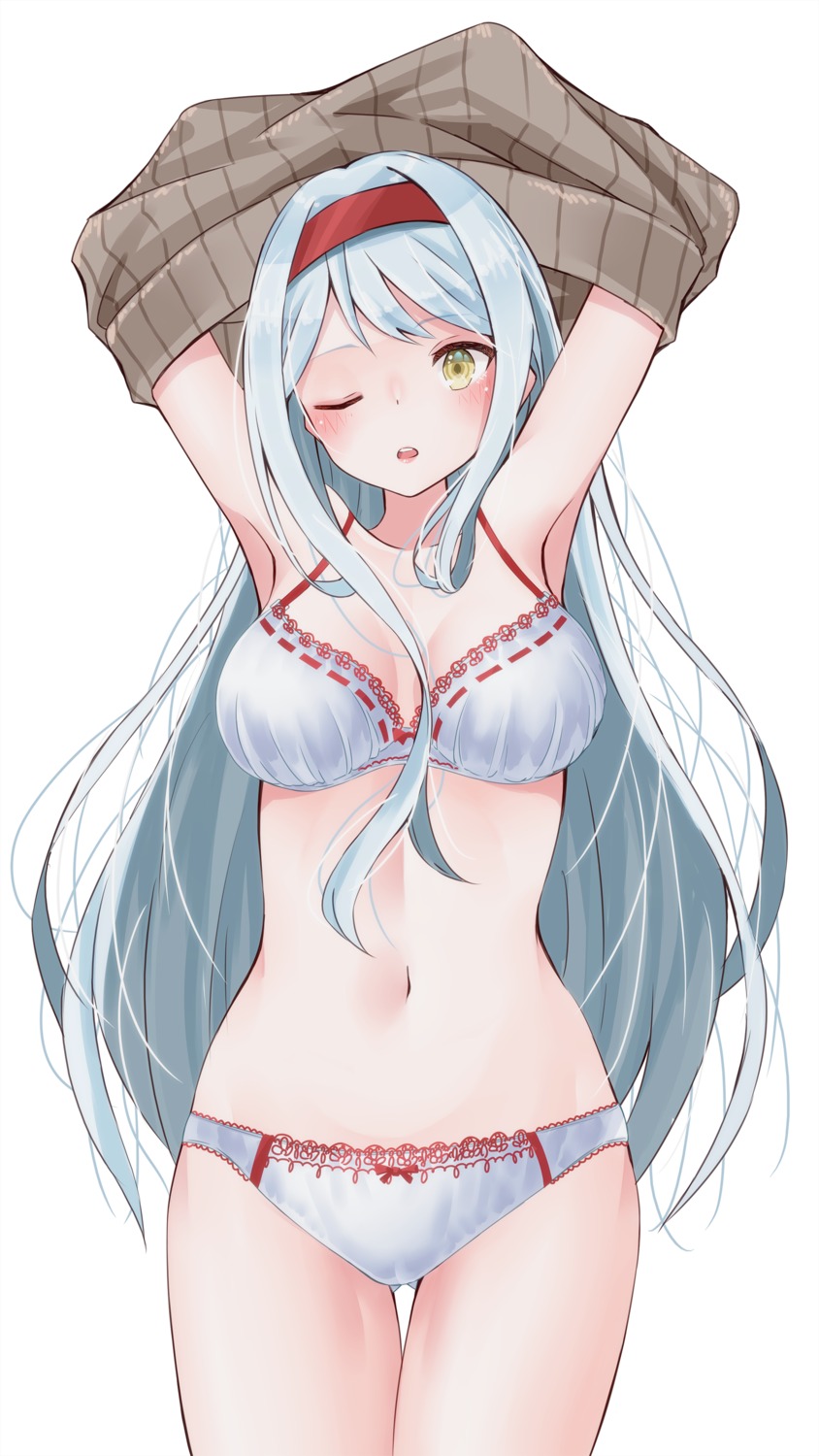 bra haggy kantai_collection pantsu shirt_lift shoukaku_(kancolle) sweater undressing