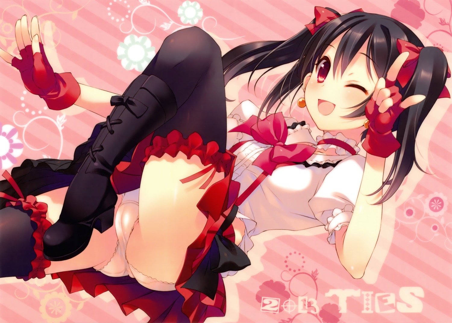 cameltoe love_live! pantsu takei_ooki thighhighs ties yazawa_nico