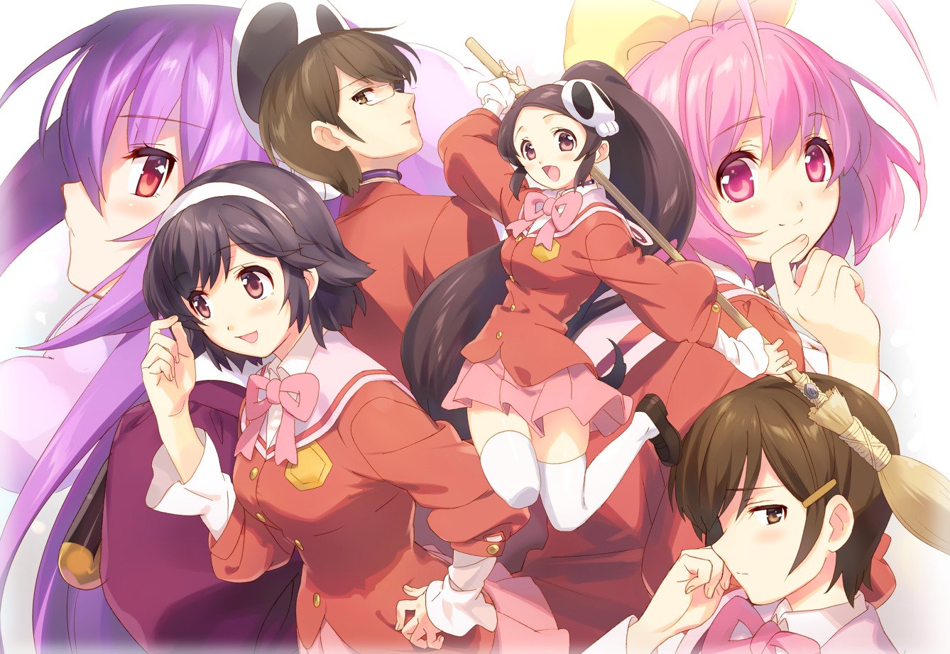 elsea_de_lute_irma haqua_du_lot_herminium kami_nomi_zo_shiru_sekai katsuragi_keima kosaka_chihiro nakagawa_kanon takahara_ayumi thighhighs yamamoto_yumiko