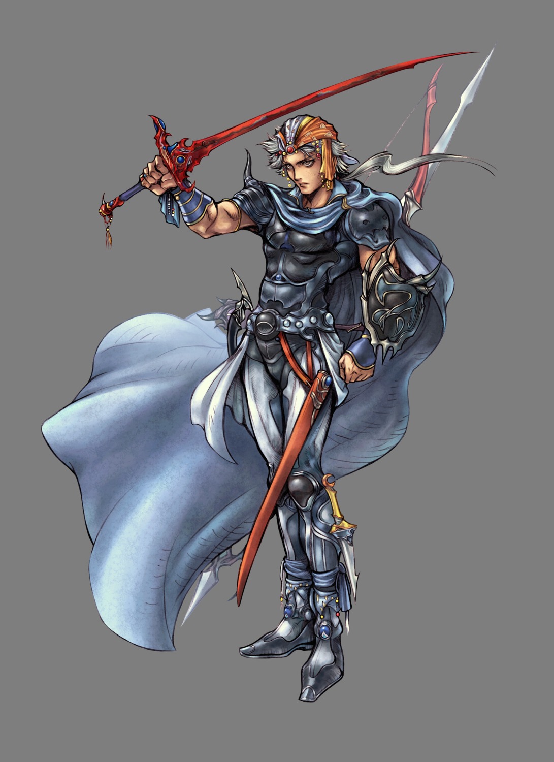 armor dissidia_final_fantasy final_fantasy final_fantasy_ii firion male nomura_tetsuya square_enix sword transparent_png