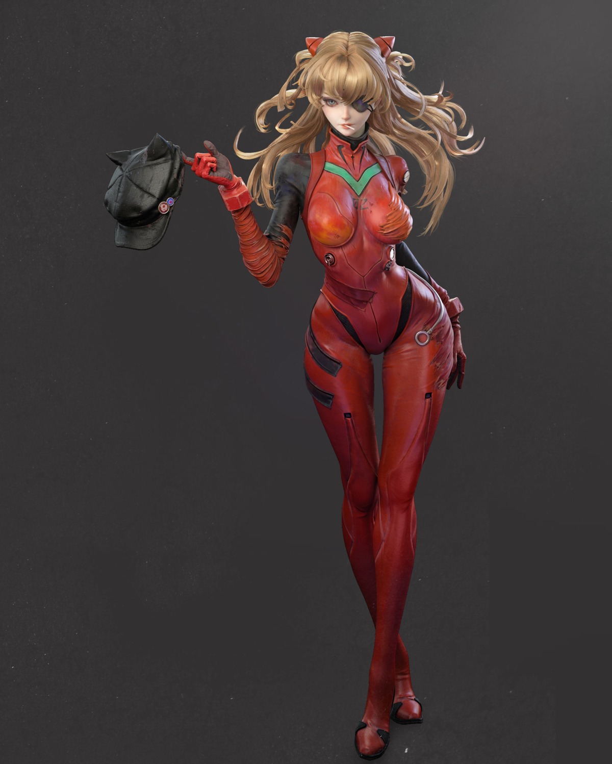 bodysuit cg eyepatch master_geass neon_genesis_evangelion souryuu_asuka_langley