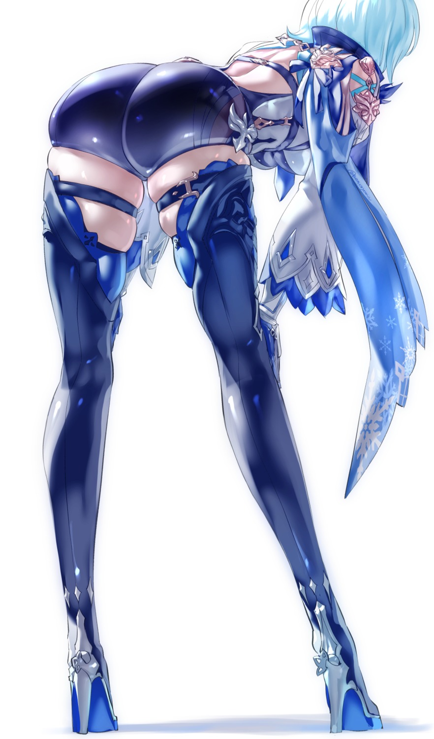 ass eula garter genshin_impact heels no_bra tagme thighhighs