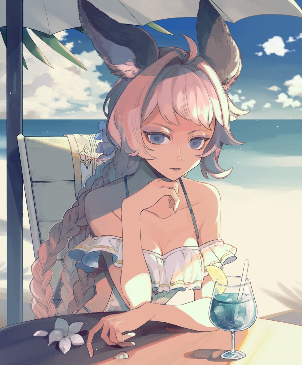 animal_ears granblue_fantasy swimsuits toyama572