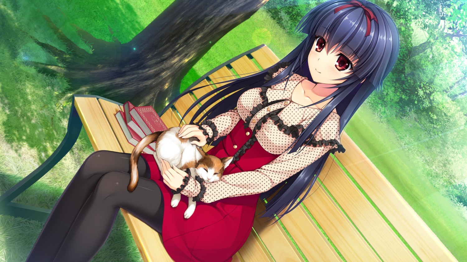 asami_asami game_cg hibiki_works himekawa_honami neko pantyhose pretty_x_cation_2