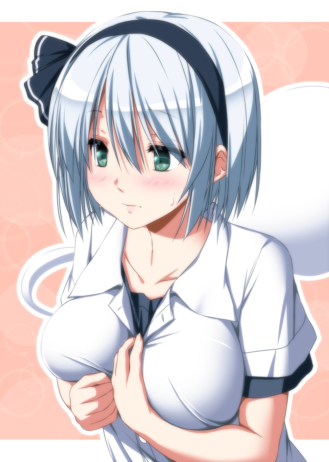 breast_hold konpaku_youmu nori_tamago touhou