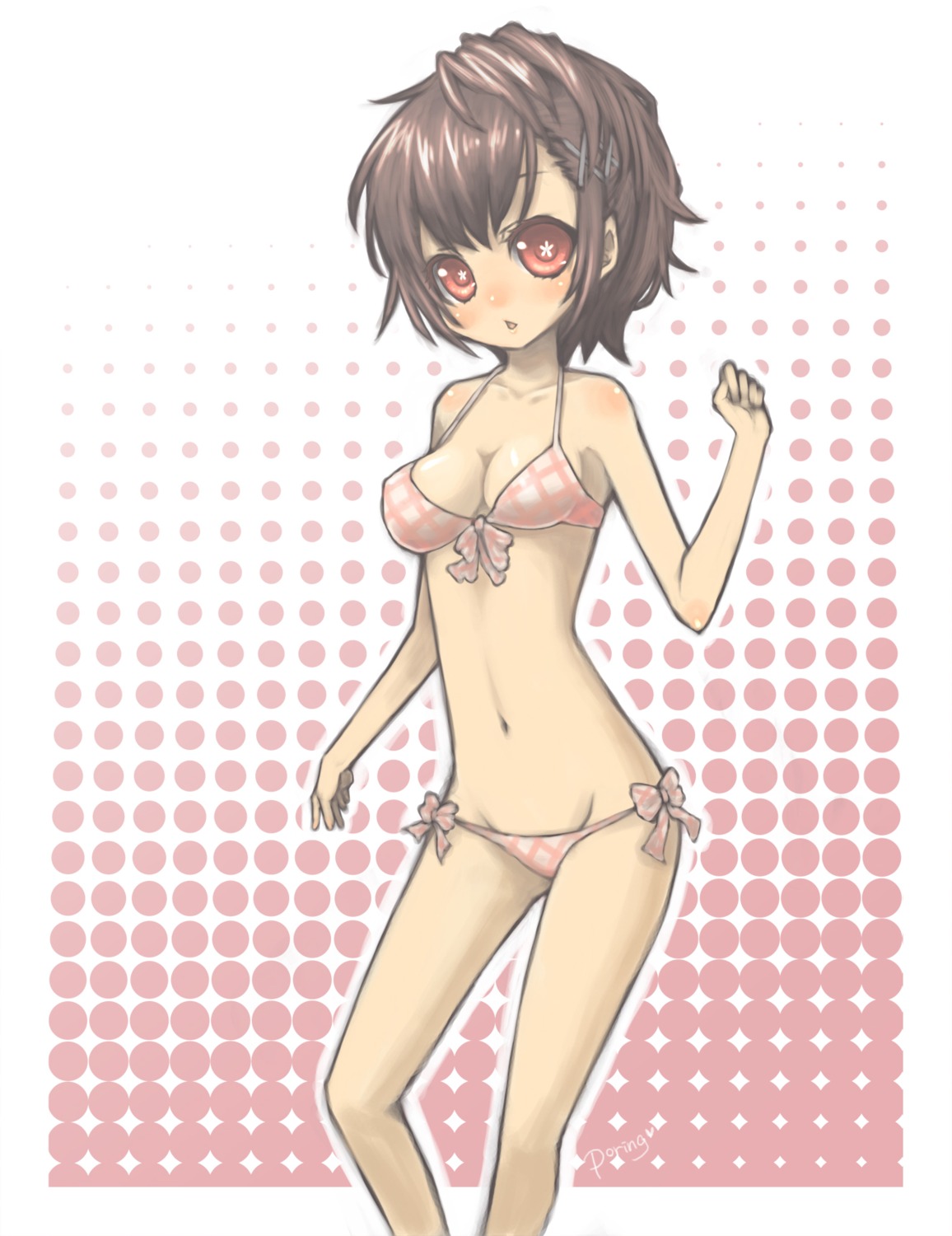 bikini cleavage female_protagonist_(p3) megaten miyamae_porin persona persona_3 swimsuits