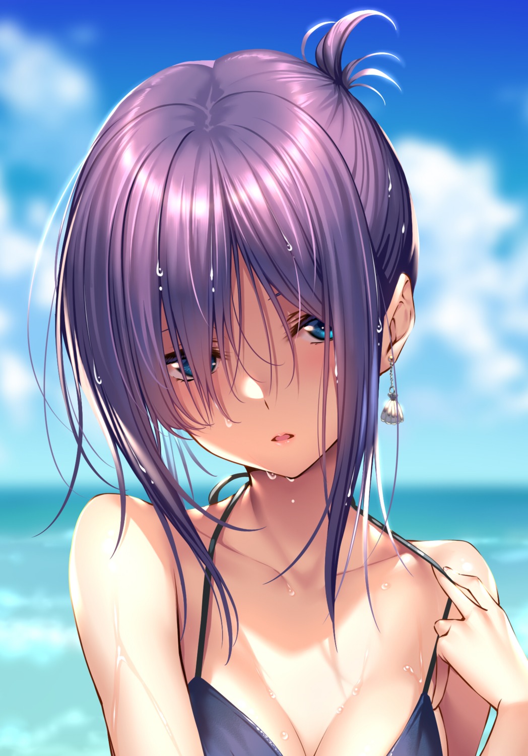 bikini_top cleavage hanikami_kanojo miyatsuki_yuna piromizu swimsuits wet