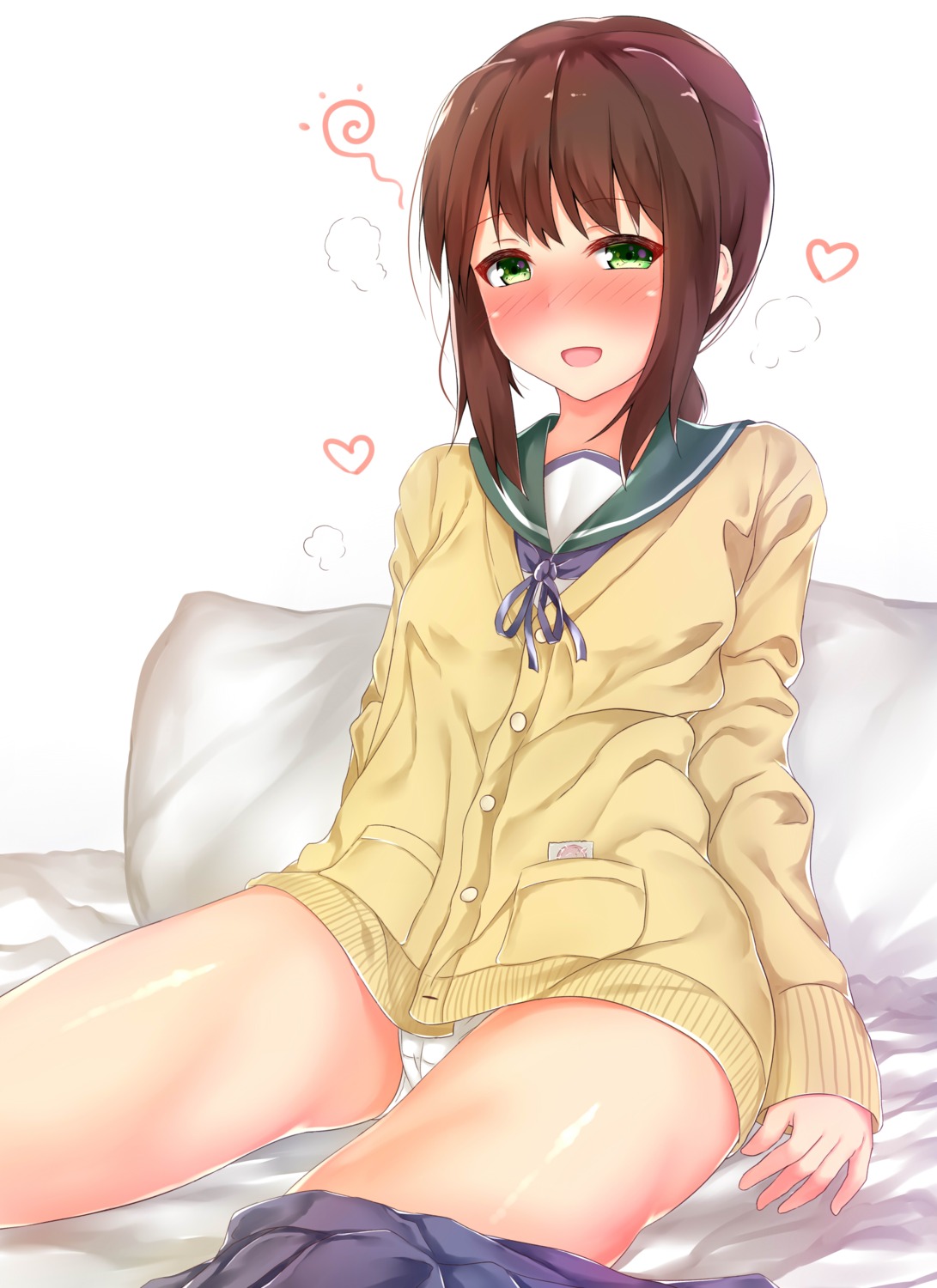 cameltoe fubuki_(kancolle) kantai_collection pantsu pikacchi seifuku sweater