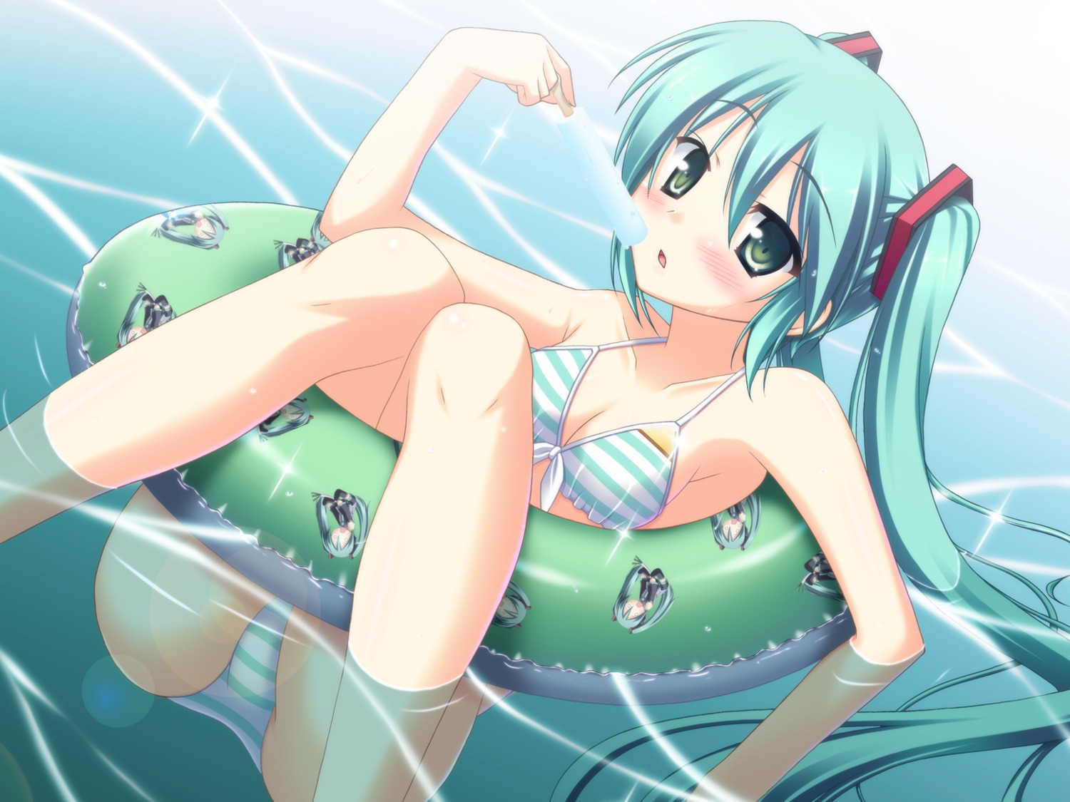 bikini hatsune_miku skywaker swimsuits vocaloid wallpaper