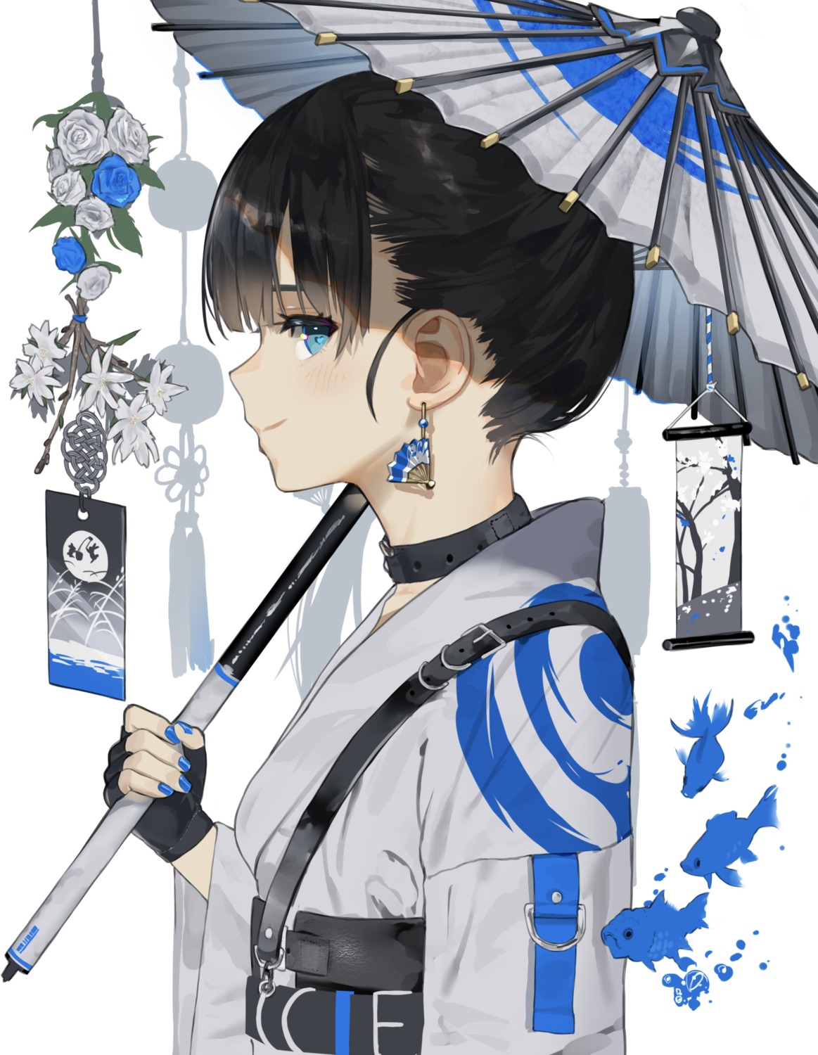 japanese_clothes mashiro_kta umbrella