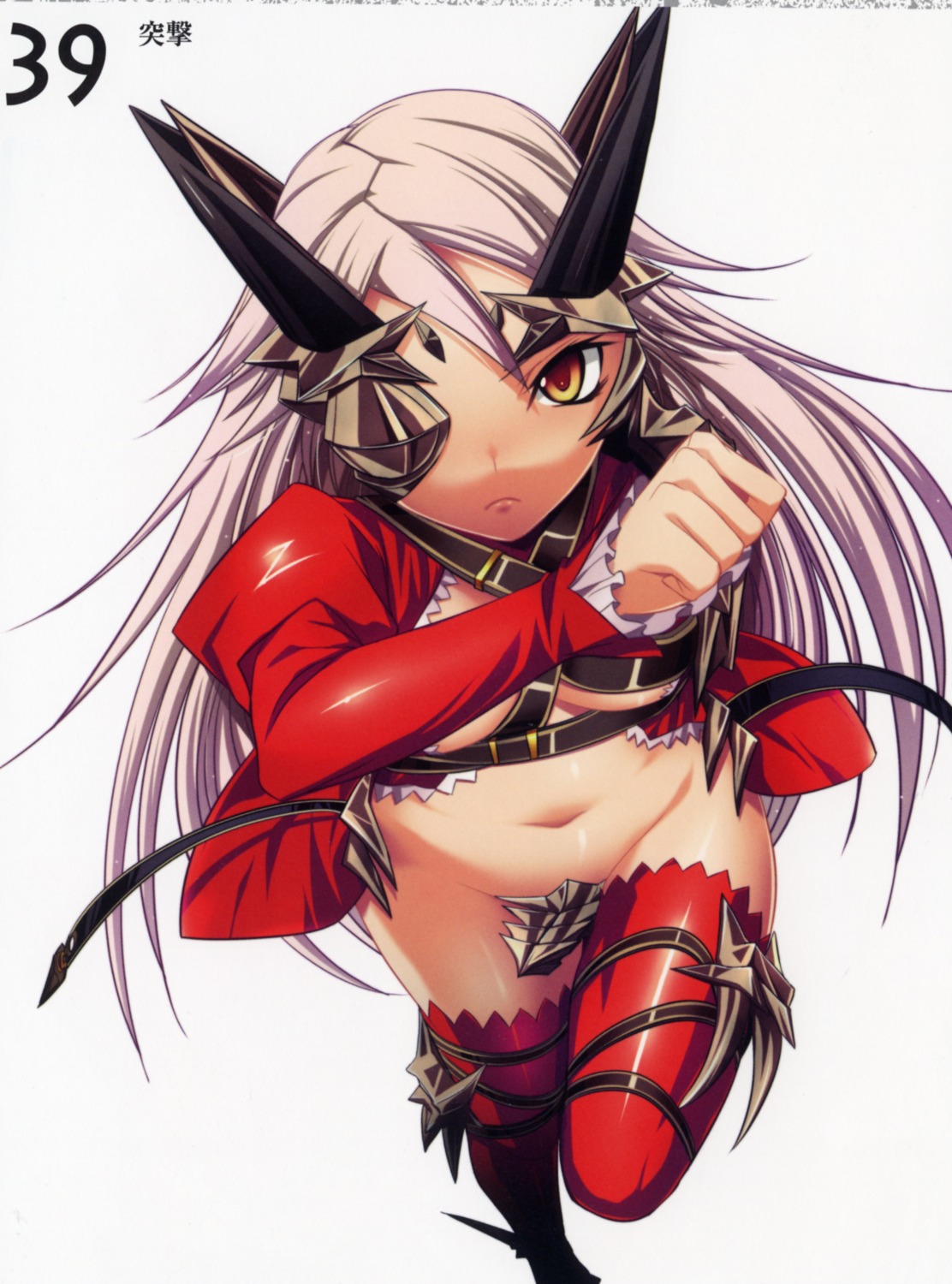 aldra eyepatch kantaka queen's_blade thighhighs