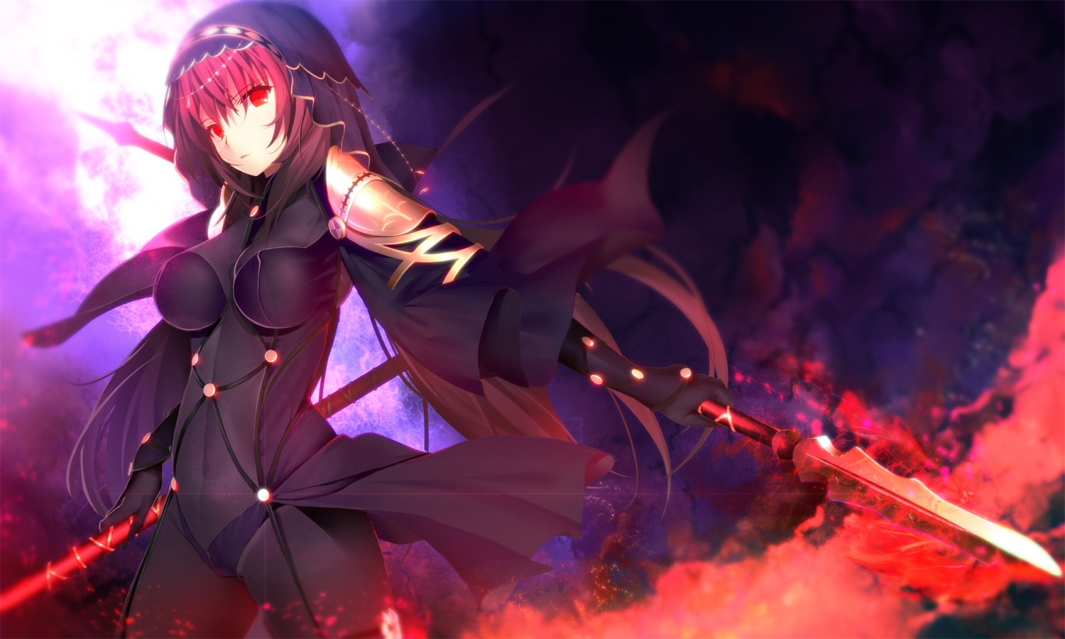 armor bodysuit fate/grand_order machimura_komori scathach_(fate/grand_order) weapon