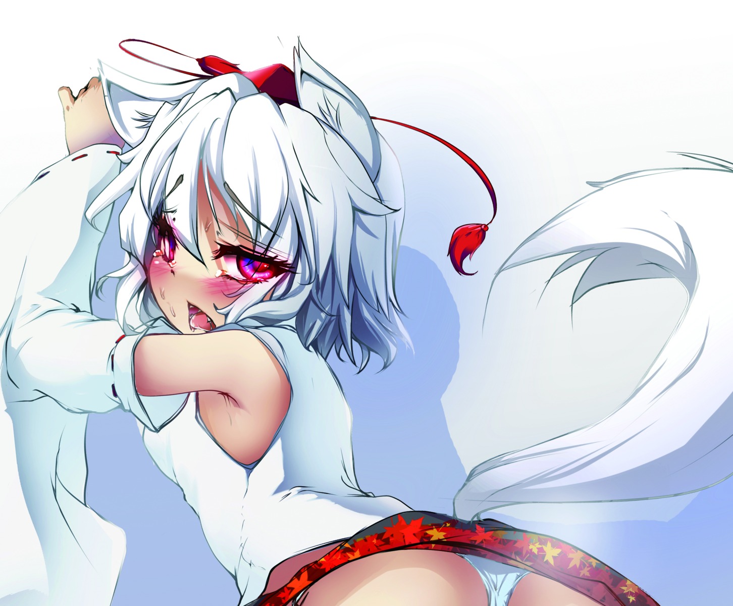 animal_ears dot_r inubashiri_momiji pantsu tail touhou