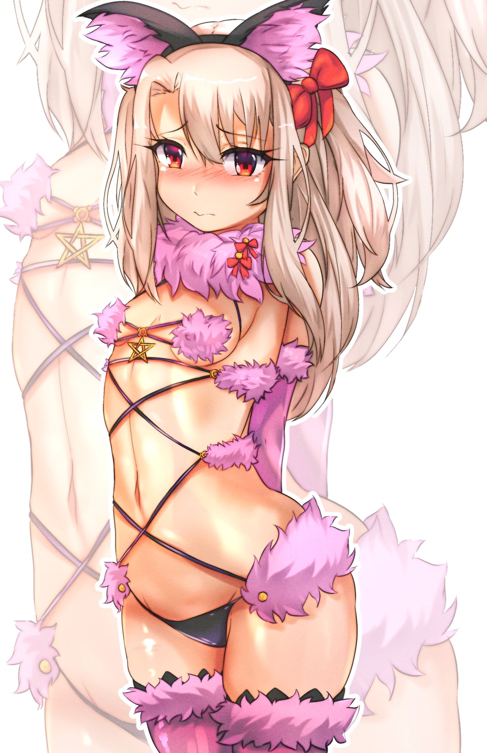 animal_ears cosplay fate/kaleid_liner_prisma_illya fate/stay_night illyasviel_von_einzbern imes loli mash_kyrielight nekomimi no_bra pantsu thighhighs