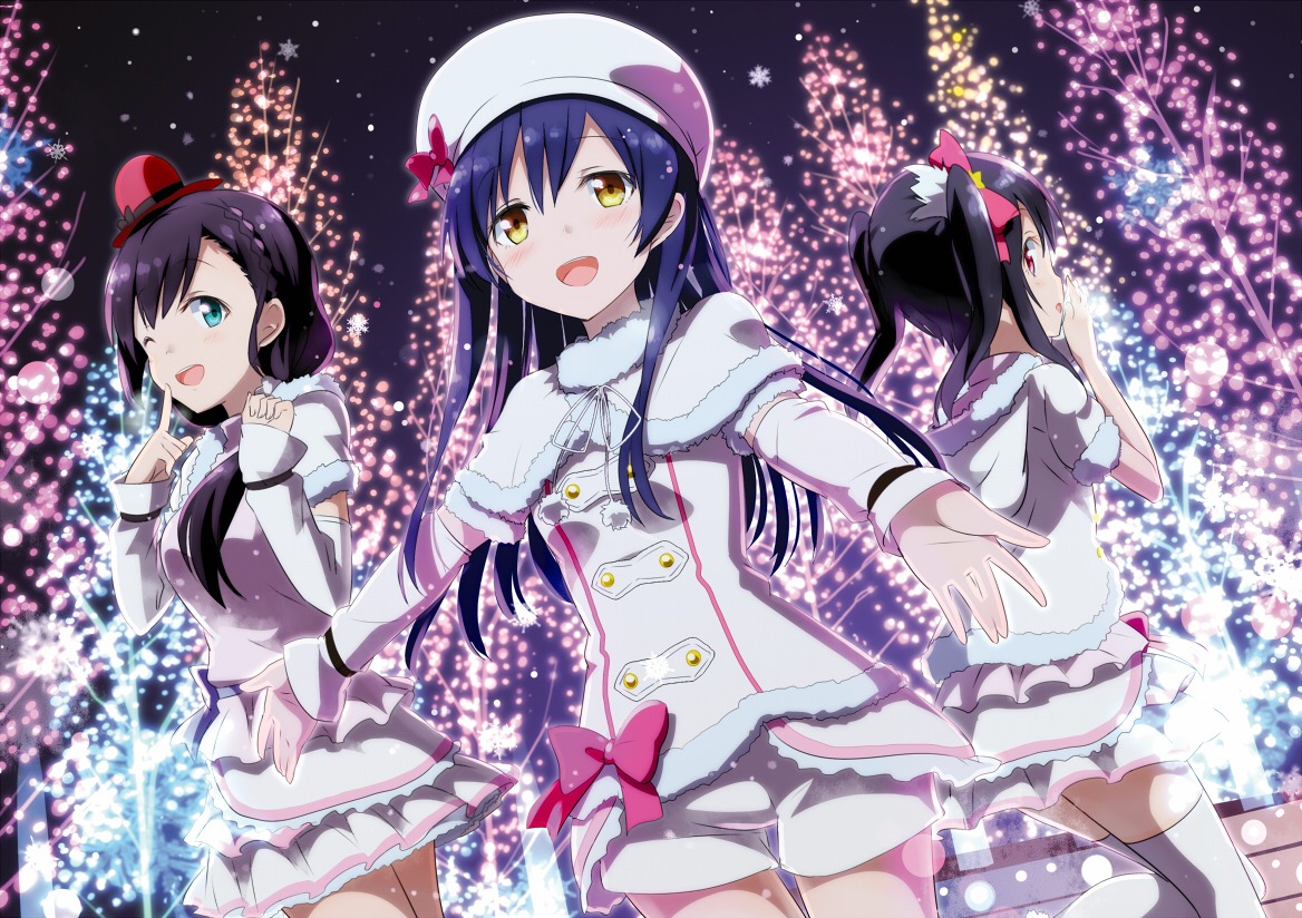 gochou_(comedia80) love_live! sonoda_umi thighhighs toujou_nozomi yazawa_nico