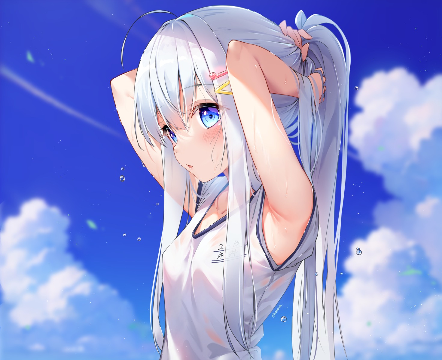 gym_uniform loli see_through shironora wet wet_clothes