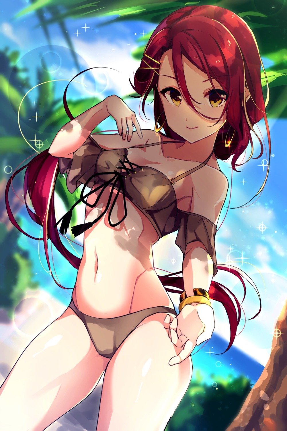 bikini cleavage love_live!_sunshine!! sakurauchi_riko swimsuits tagme