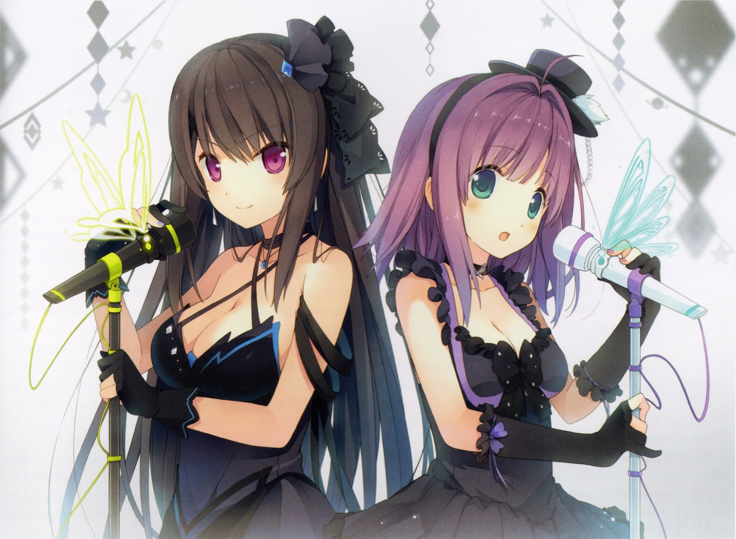 ao_no_kanata_no_four_rhythm cleavage dress ichinose_rika sprite suzumori tobisawa_misaki