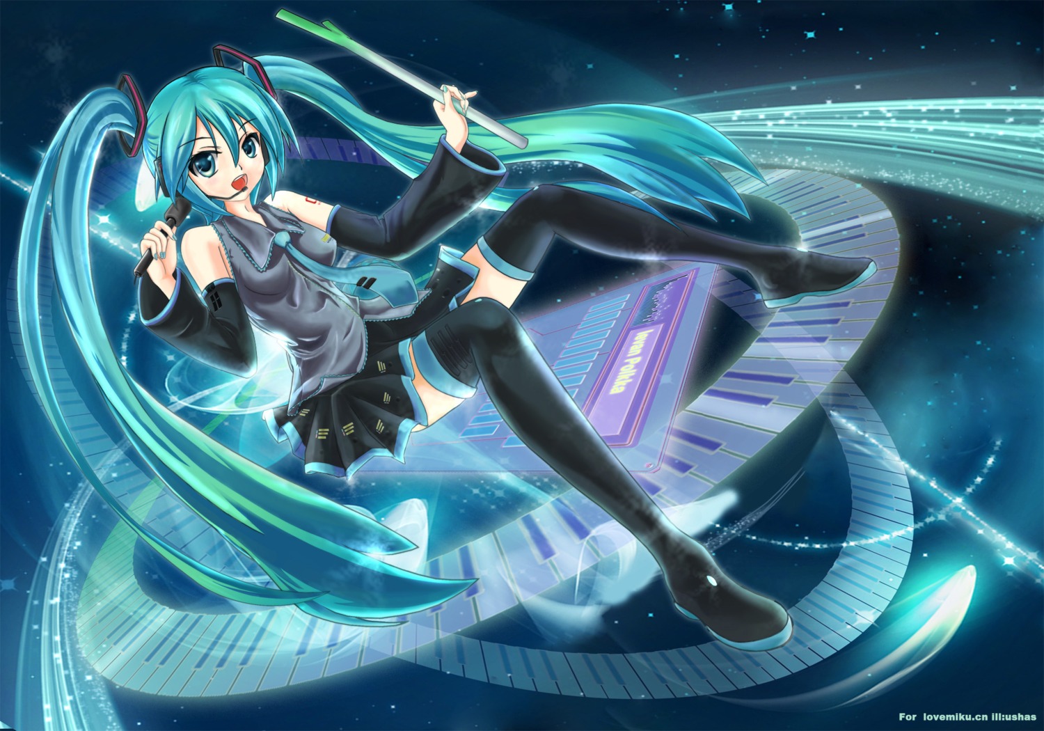 hatsune_miku thighhighs ushas vocaloid