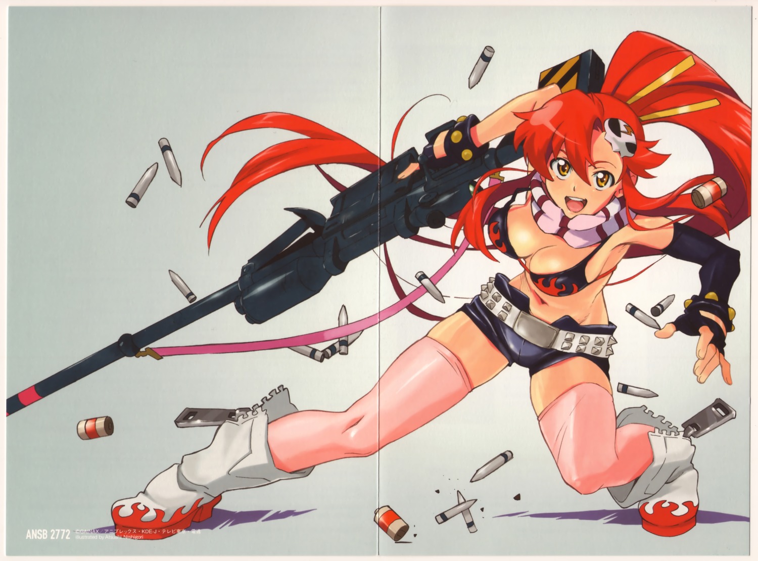 bikini_top cleavage crease gun nishigori_atsushi swimsuits tengen_toppa_gurren_lagann thighhighs yoko