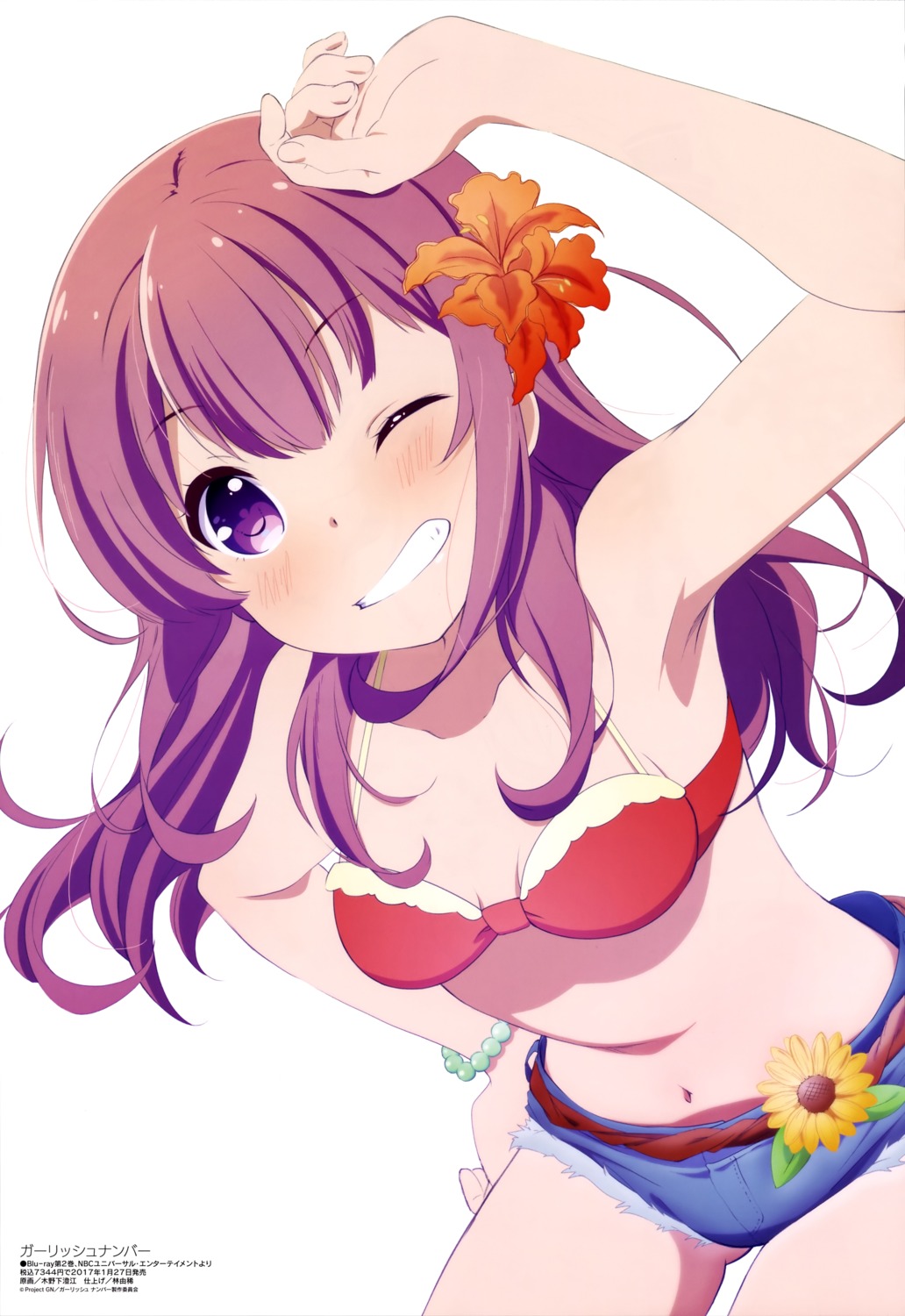 bikini_top cleavage gi(a)rlish_number karasuma_chitose_(giarlish_number) kinoshita_sumie swimsuits