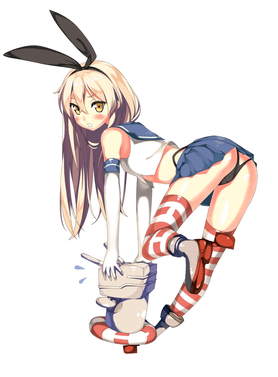 ass heels kantai_collection kawai pantsu rensouhou-chan shimakaze_(kancolle) thighhighs thong