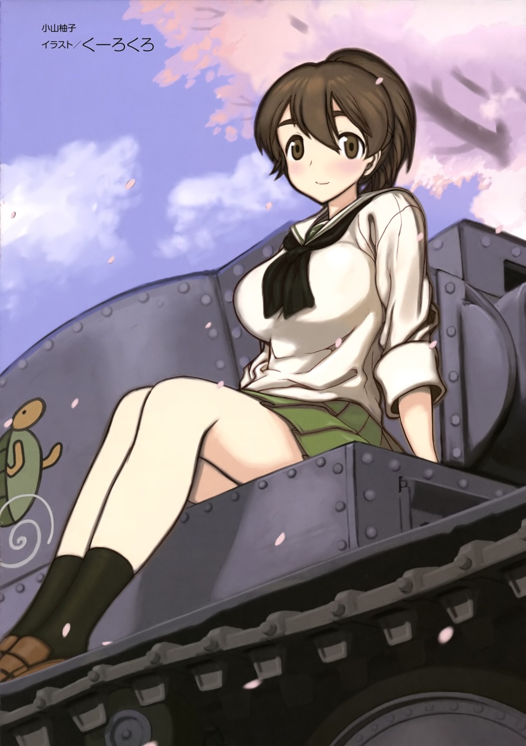 girls_und_panzer koyama_yuzu kuuro_kuro seifuku