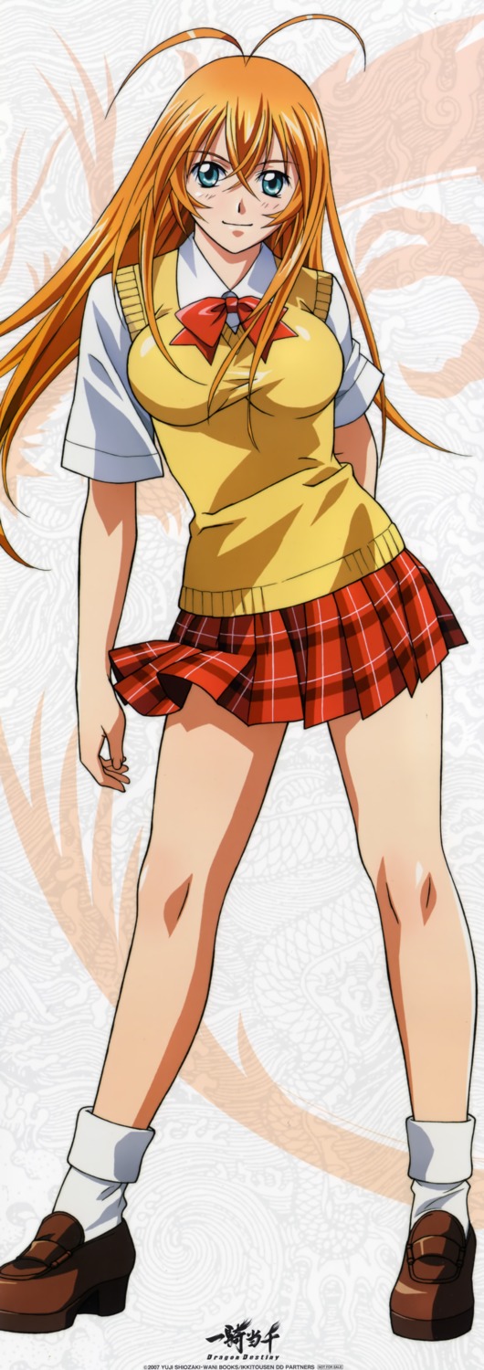 ikkitousen ikkitousen~dragon_destiny~ seifuku sonsaku_hakufu stick_poster