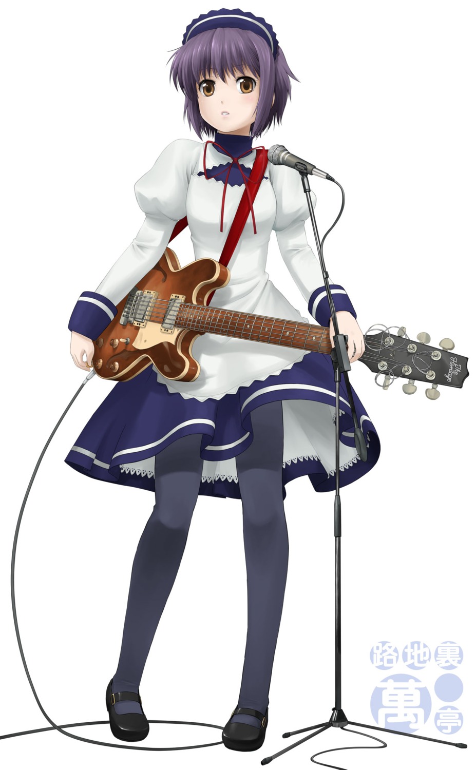 guitar maid nagato_yuki nagian suzumiya_haruhi_no_yuuutsu