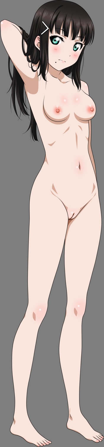 kurosawa_dia love_live!_sunshine!! naked nipples photoshop pussy transparent_png uncensored vector_trace