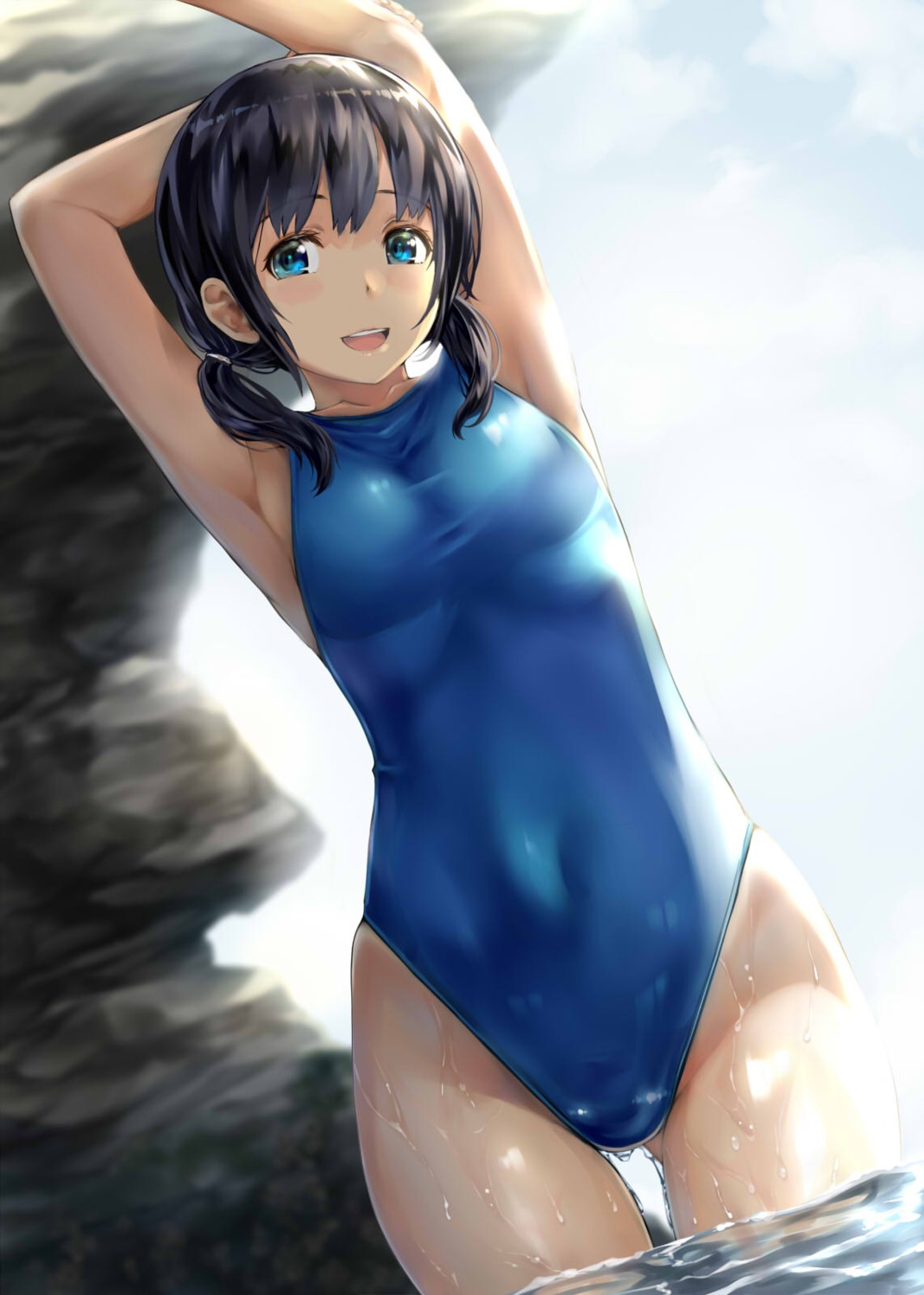 chou_yoriyuki swimsuits wet