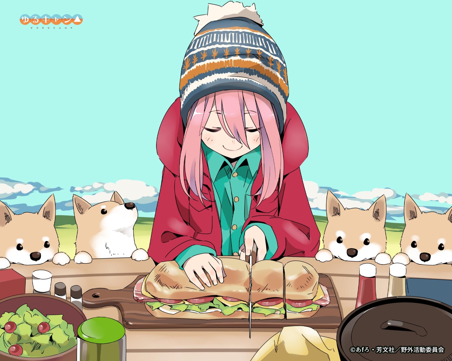 afro kagamihara_nadeshiko yurucamp